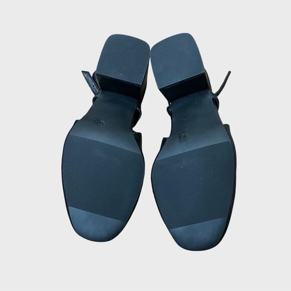 Torrid Slingback Block Heel Shoes Black Gold Horsebit Hardware Size 9WW Classic - Picture 10 of 12